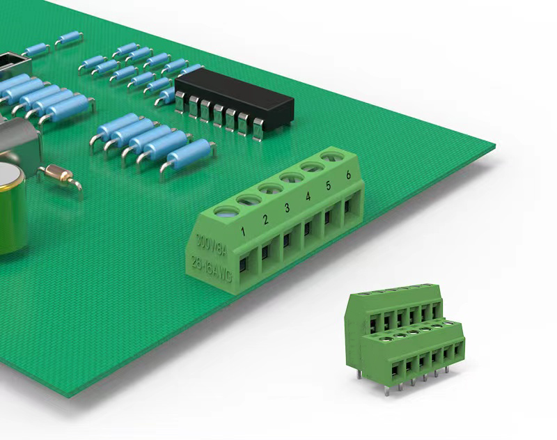 Μπλοκ ακροδεκτών με βίδα τύπου PCB